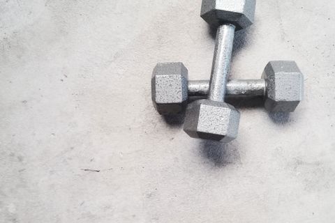 Dumbbell, Weights, Screw, Exercise equipment, Metal, Nut, 