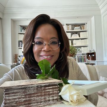 oprah with a collection of mementos