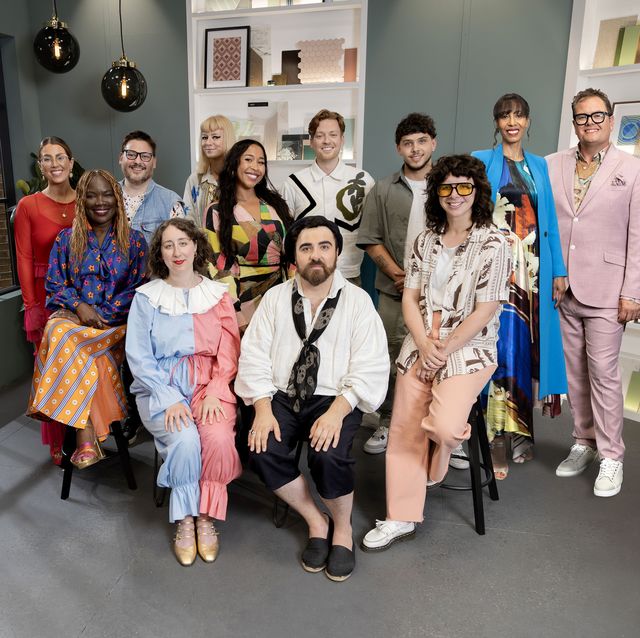 interior design masters with alan carr s5,12 03 2024,series ,generic,l r roisin, ash, domnall, francesca, hannah, sheree, benat, anthony, matt, jess, michelle ogundehin, alan carr,embargoed until tuesday 5th march 2024,darlow smithson productions,kevin ralph