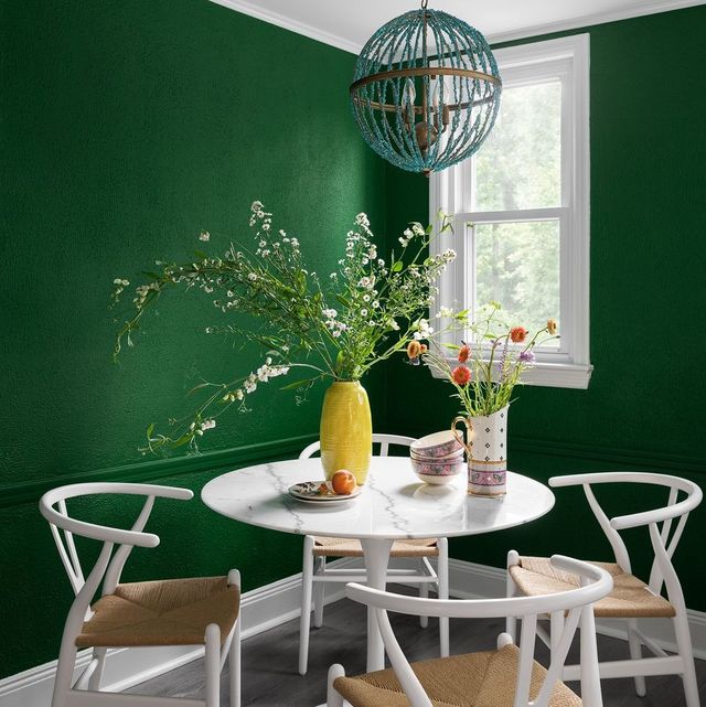 green dining space