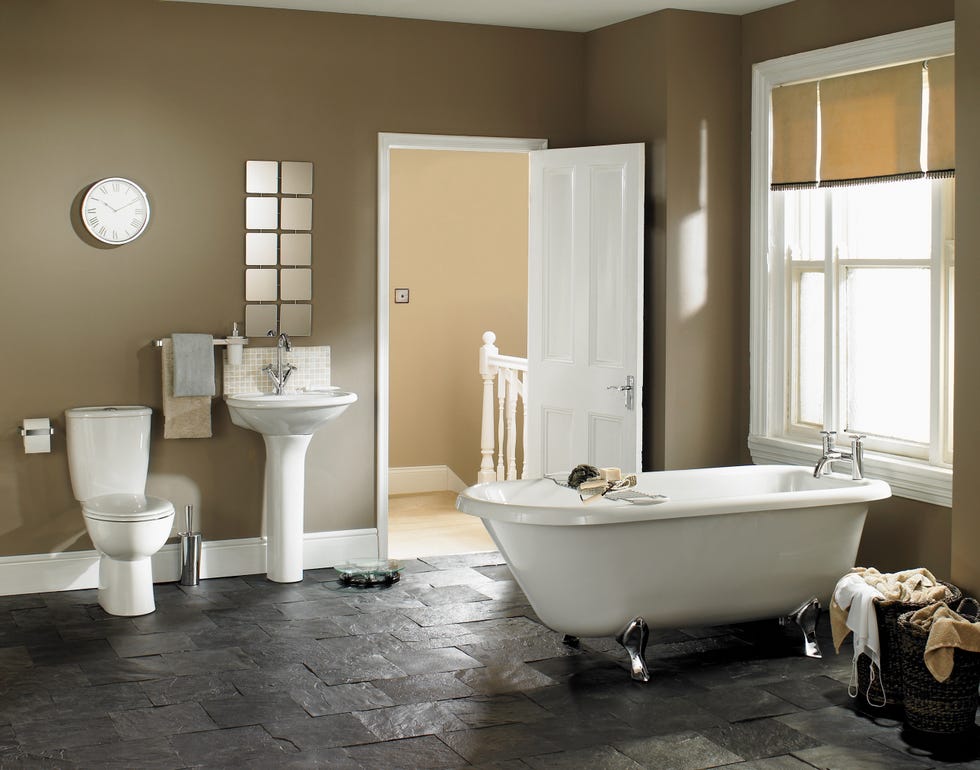 Interior of luxurious bathroom