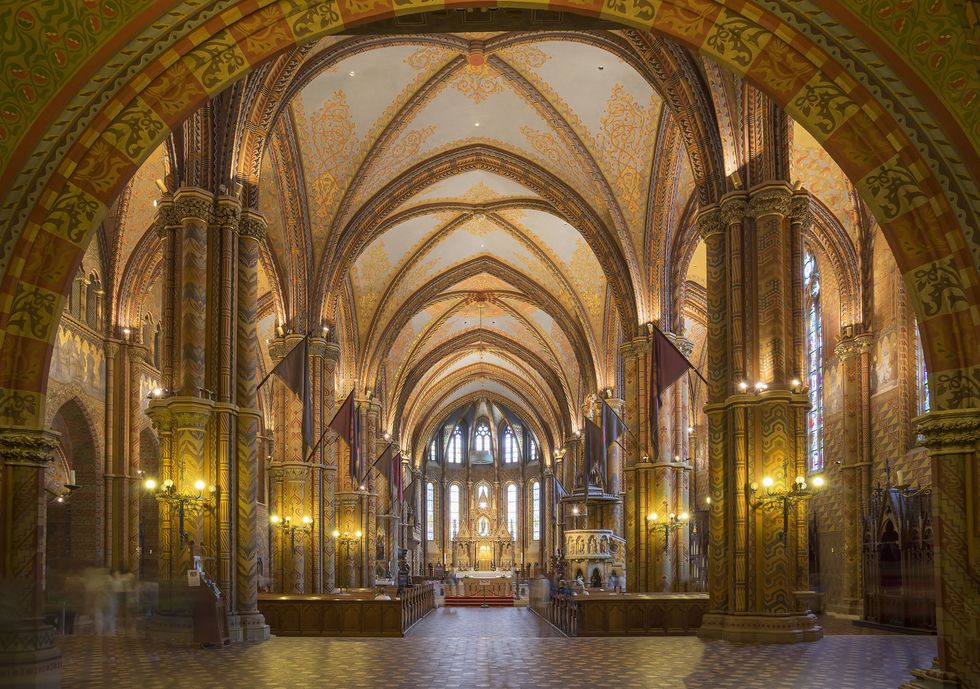 Interior of Matthias Church, Hungary, Budapest