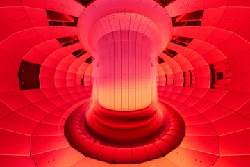 interior of the vacuum vessel of tokamak