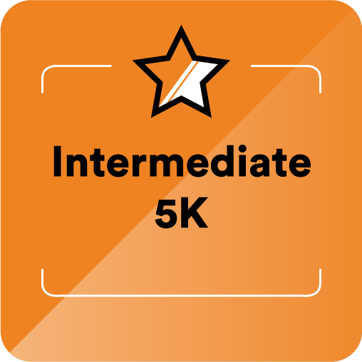 intermediate level badge for a 5k