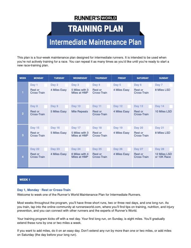 maintenance training plan