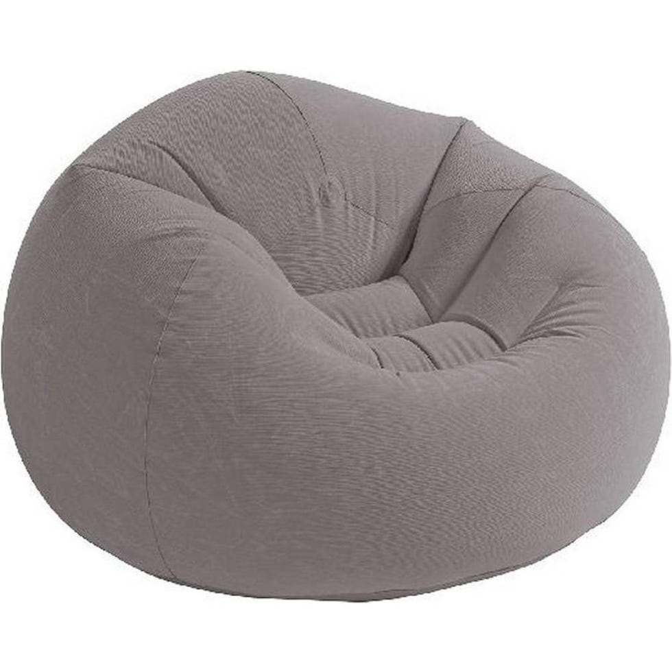 intex beanless bag chair  opblaasbare stoel  grijs