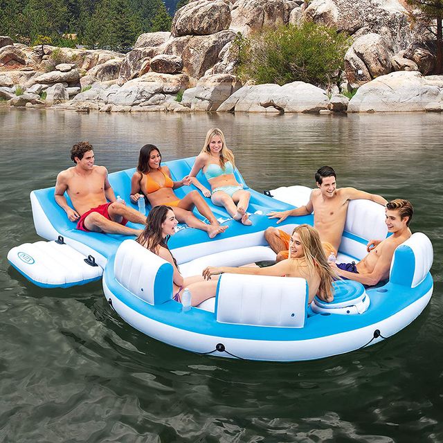 intex splash 'n chill inflatable relaxation island pool float