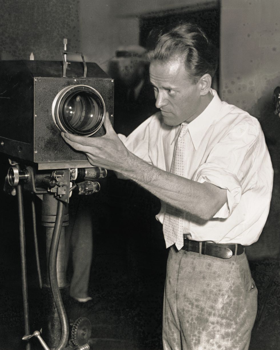 Philo Farnsworth Adjusting Television Camera