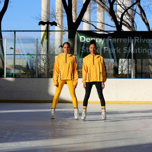 Yellow, Ice rink, Recreation, Ice skating, Skating, 
