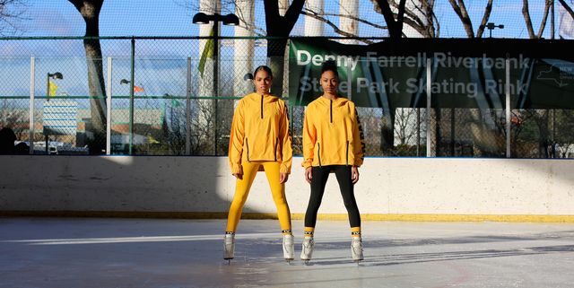 Yellow, Ice rink, Recreation, Ice skating, Skating, 