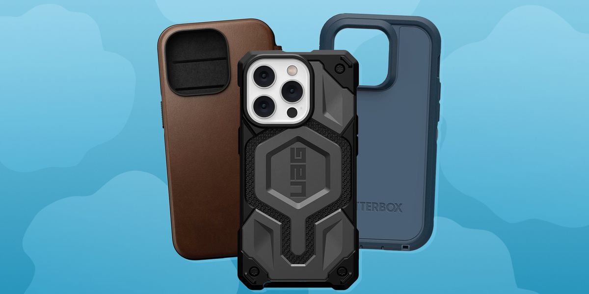 leather, black and blue protective iphone 14 pro cases