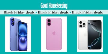 three smartphones displayed with promotional text for black friday deals