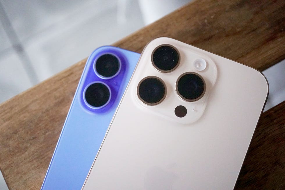 two smartphones with visible camera arrangements