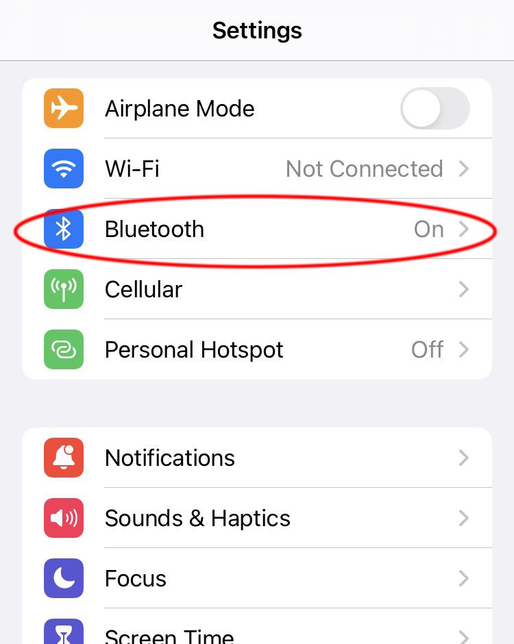 iphone how to settings bluetooth