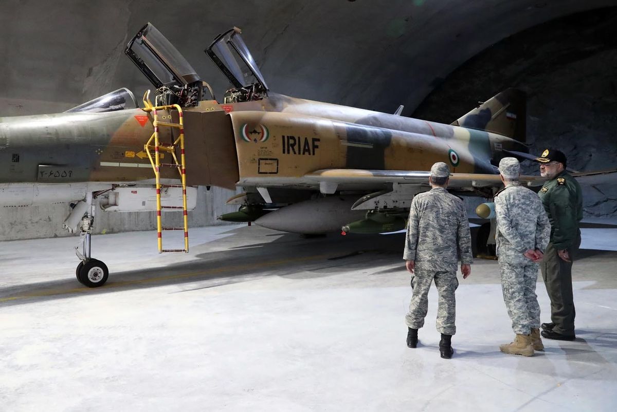 iranian army reveals underground airforce base