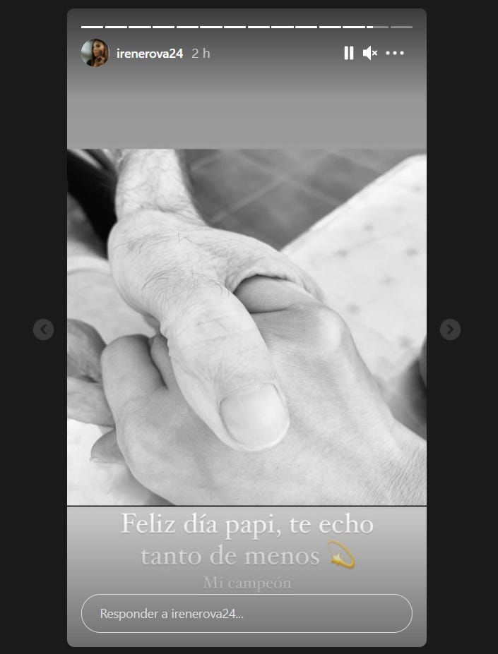 irene rosales y la mano de su padre