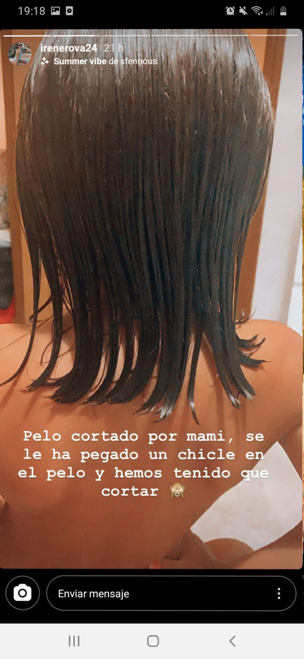 irene rosales explica en instagram que ha tenido que cortarle el pelo a una de sus hijas