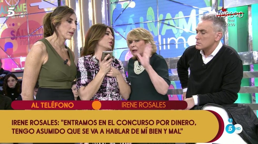 Irene Rosales sálvame