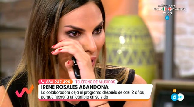 irene rosales anuncia que abandona 'viva la vida'