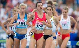 irene sanchez escribano corre los obstaculos en el europeo de selecciones