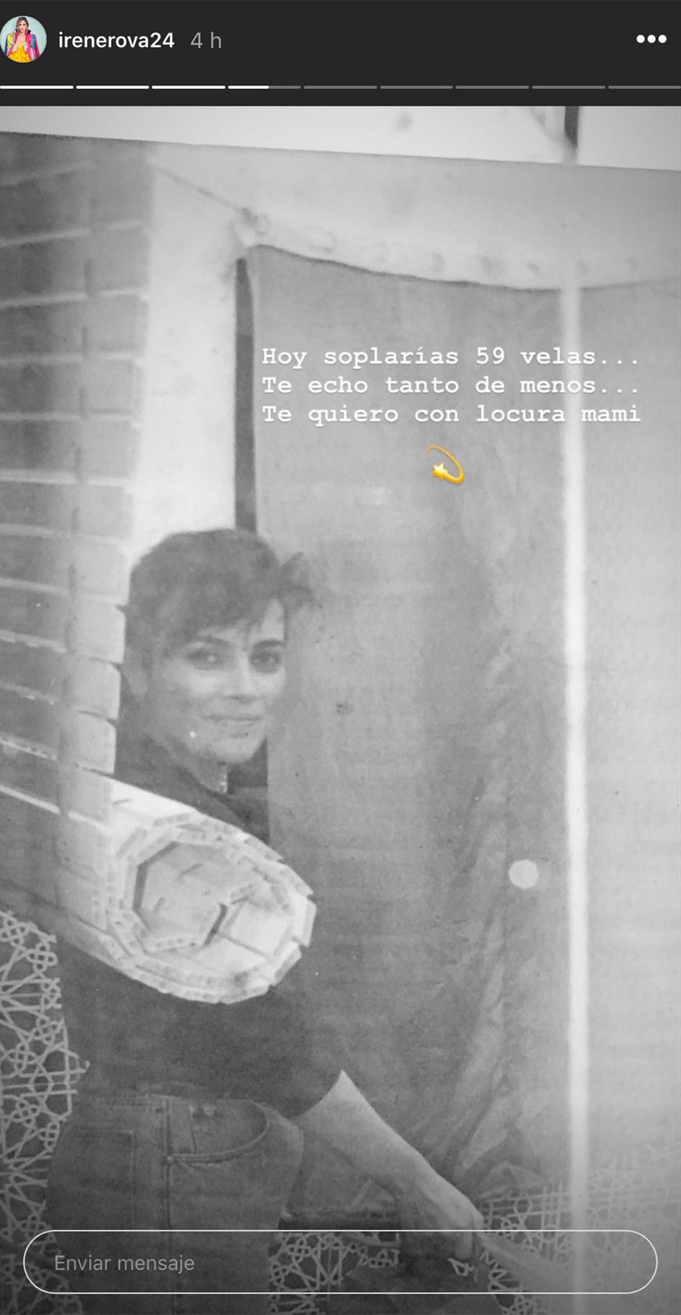 irene rosales felicita a su madre el día que habría cumplido 59 años