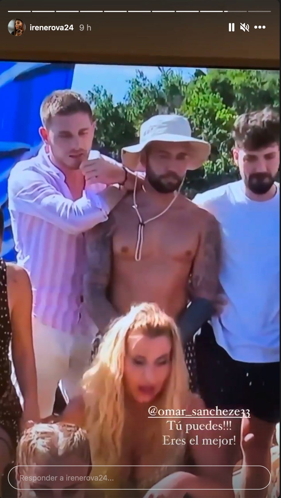 irene rosales apoya a omar sánchez en 'supervivientes'