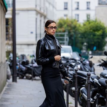 irina shayk street style shoot paris fashion week womenswear springsummer 2024