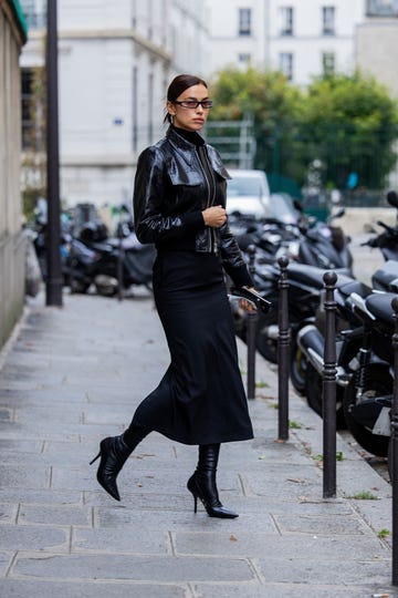 irina shayk street style shoot paris fashion week womenswear springsummer 2024