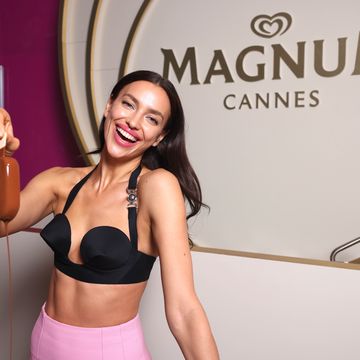 editorial use only irina shayk at the dipping bar experience at the magnum pleasure is always on party in cannes, france picture date monday may 22, 2023 pa photo magnum ice cream is partnering with tiktok star, jvke to create a new version of the chart topping singer songwriter's track golden hour ft the sun, which uses sounds from nasa's data library, to celebrate the launch of their all new summer flavours, double starchaser and double sunlover photo credit should read james speakmanpa wire
