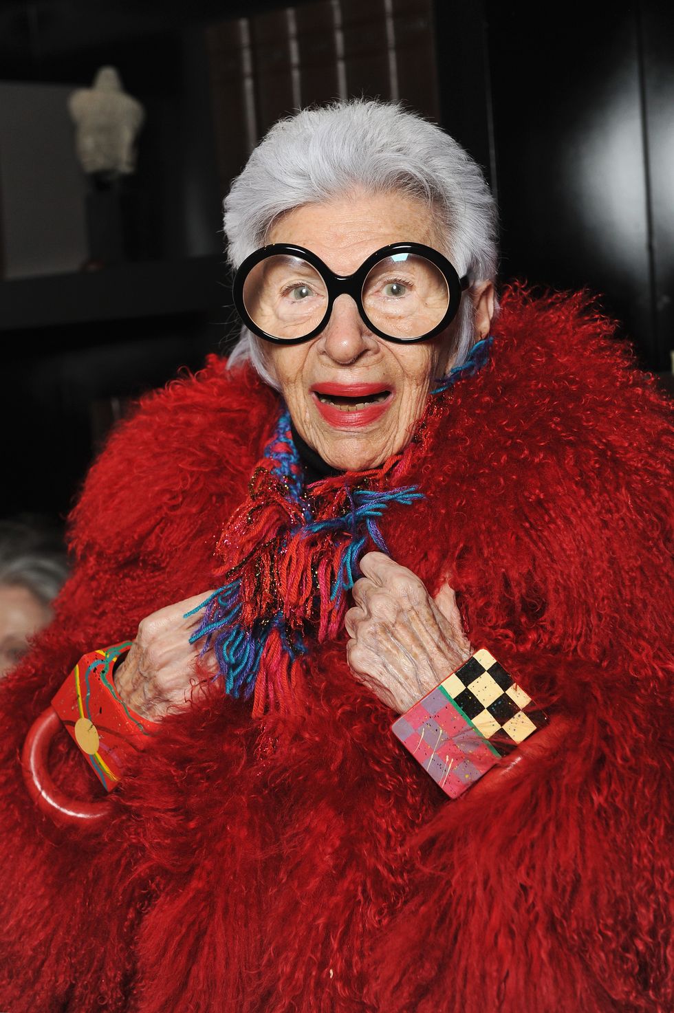 new york, ny february 09 fashion icon iris apfel attends the ralph rucci show during mercedes benz fashion week fall 2014 at 151 west 26th street on february 9, 2014 in the brooklyn borough of new york city photo by wendell teodorowireimage