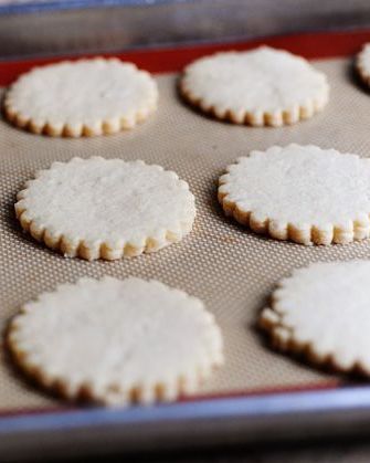 shortbread cookies on sheet tray