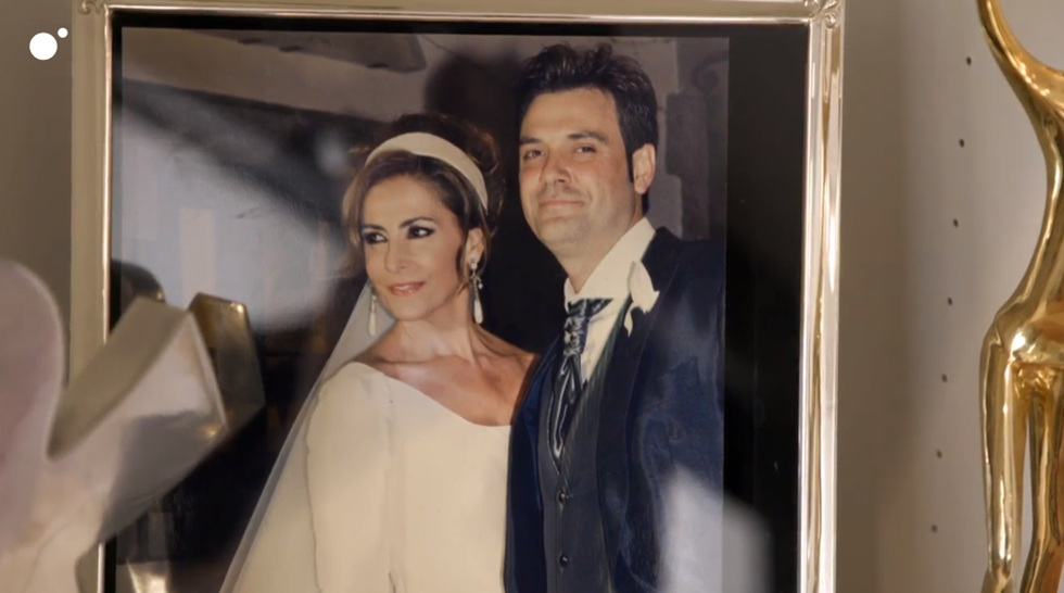 Irma Soriano y su marido el día de su boda
