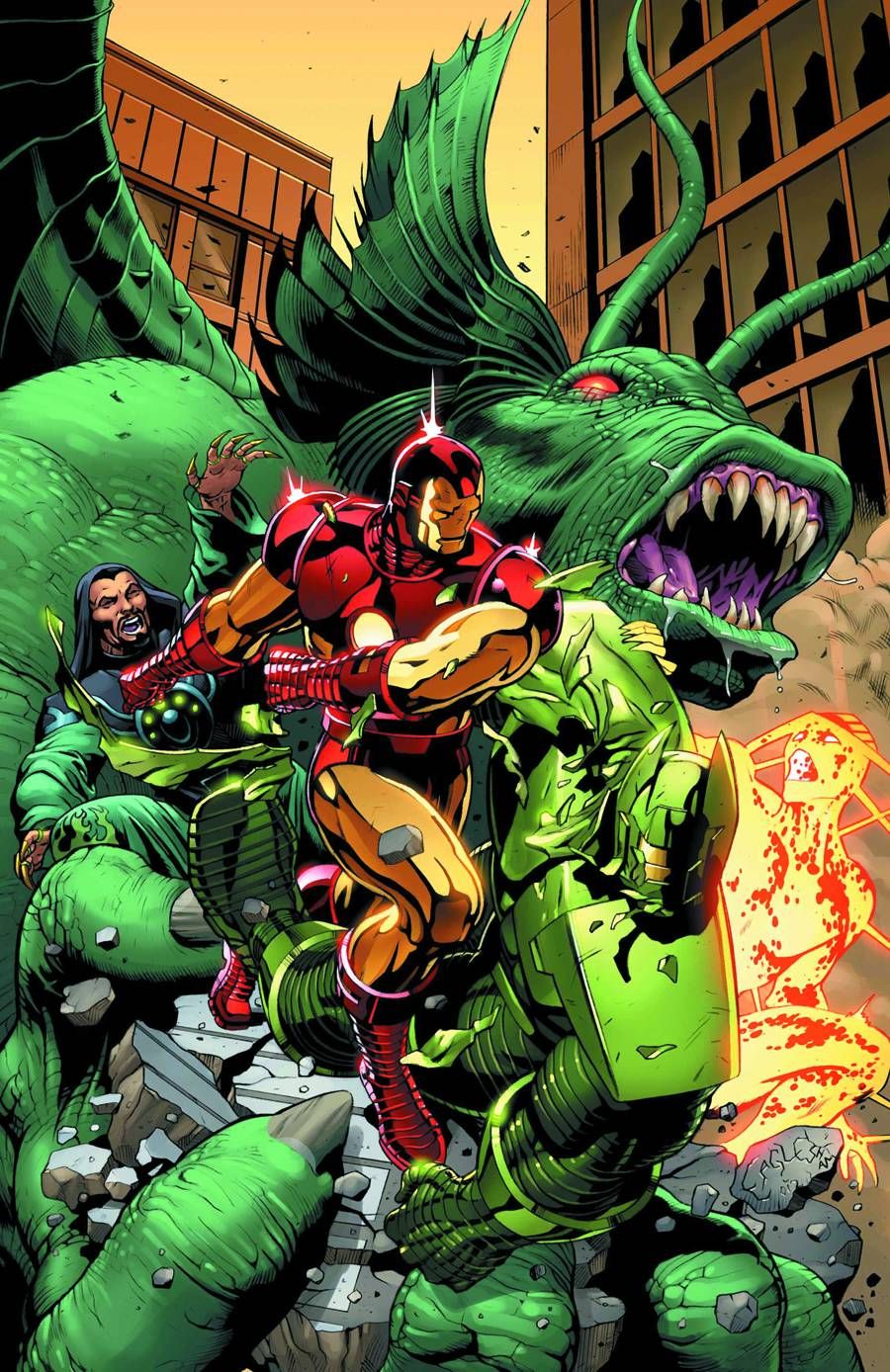 fin fang foom in marvel comics iron man with the mandarin