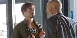 Robert Downey Jr and Jeff Bridges in Iron Man