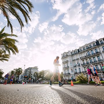 nice, france june 26 athletes compete in the run section during the ironman france on june 26, 2022 in nice, france photo by joosep martinsongetty images for ironman