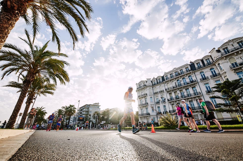 nice, france june 26 athletes compete in the run section during the ironman france on june 26, 2022 in nice, france photo by joosep martinsongetty images for ironman