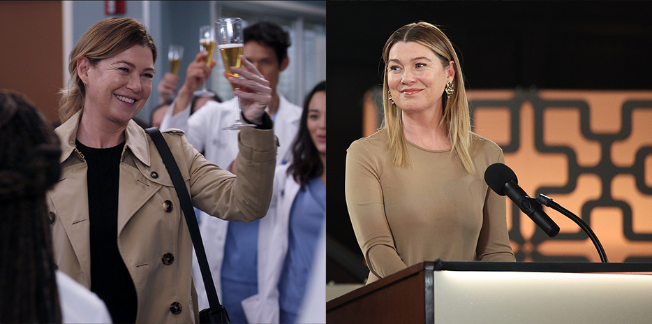 ellen pompeo as meredith grey in 'grey's anatomy'