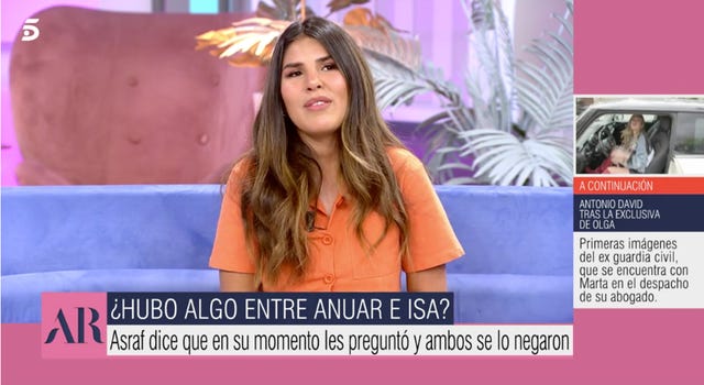 isa pantoja, sobre su supuesta aventura con anuar beno "cuando me quiero liar con alguien, no le abrazo"