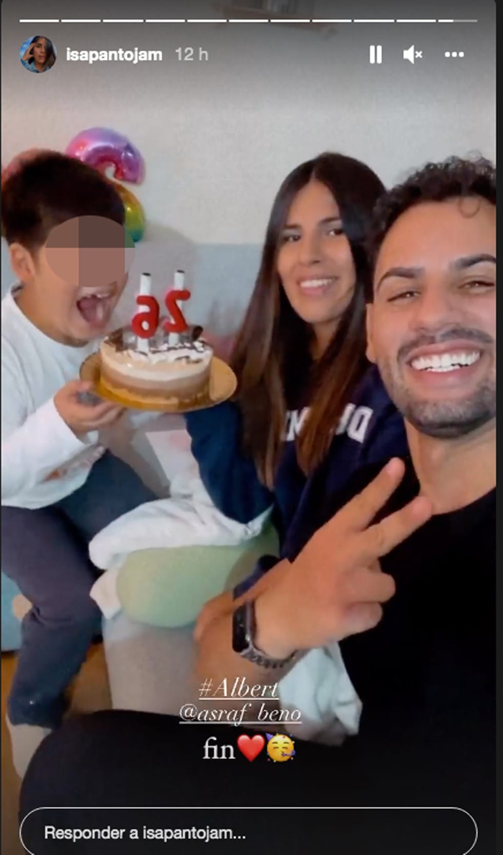 isa pantoja celebra su cumpleaños con asraf y su hijo alberto