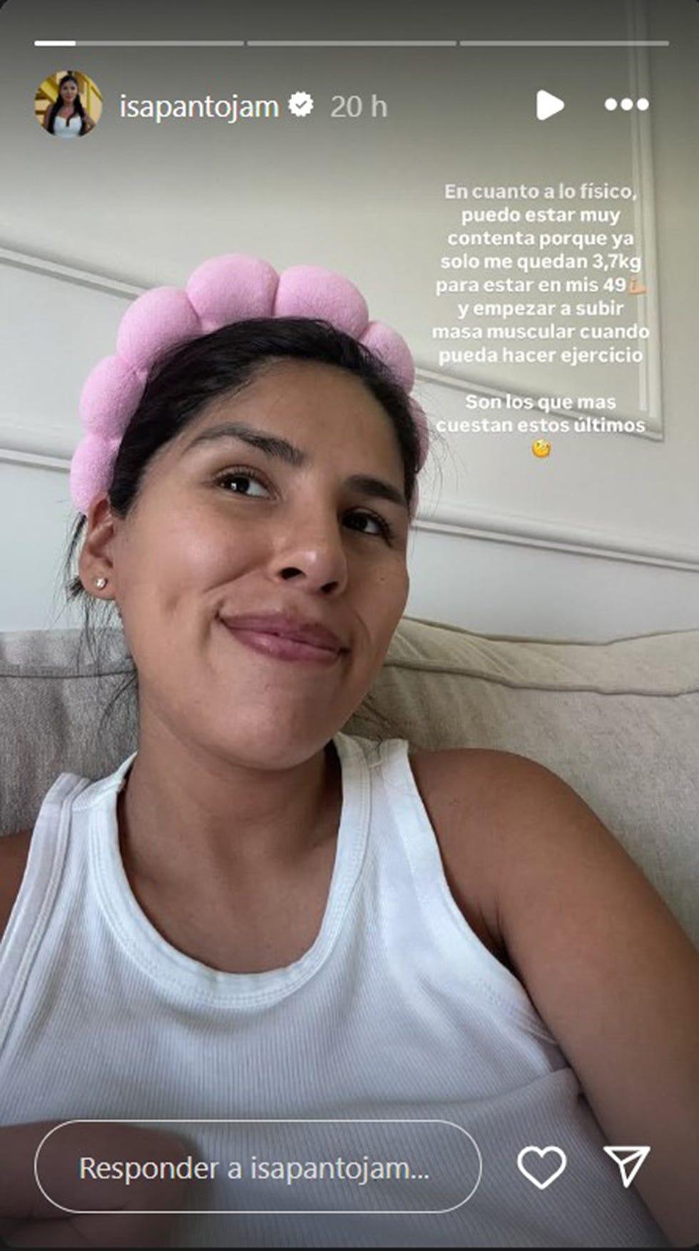 isa pantoja habla del posparto en sus stories