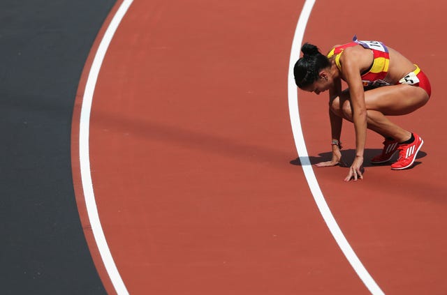 Isabel Macías compite en los Juegos Olímpicos de Londres 2012.