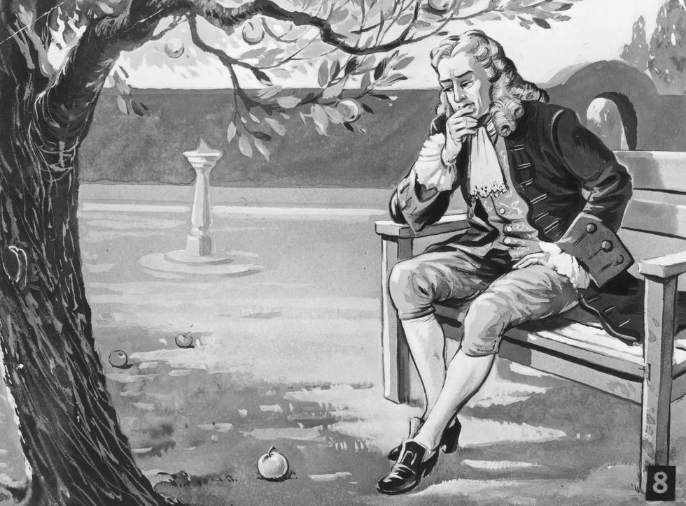 Apple Icons: After watching an apple fall from a tree, Newton claimed he had an  epiphany about the concept of gravity. Since then, several people have  stepped forward to claim ownership of the original apple tree Newton  described. (Photo: Getty Images)