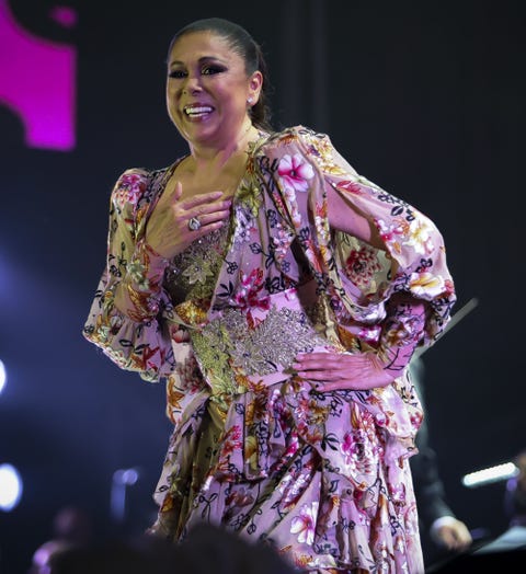 la cantante en un concierto en valencia en 2024