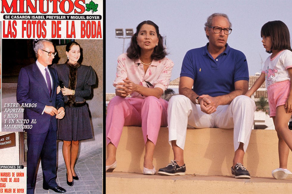 isabel preysler y miguel boyer, la portada de su boda en diez minutos y juntos con su hija ana