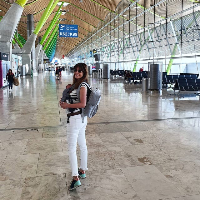 Isabel Jiménez y su hijo Hugo de vacaciones