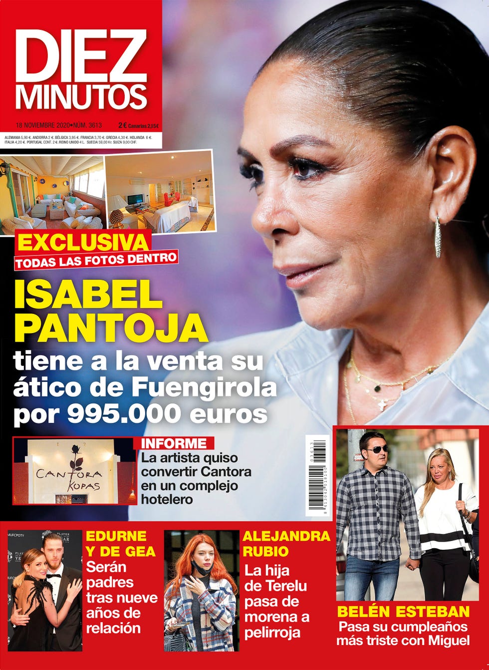 portada de diez minutos isabel pantoja tiene a la venta su ático de fuengirola por 995000 euros