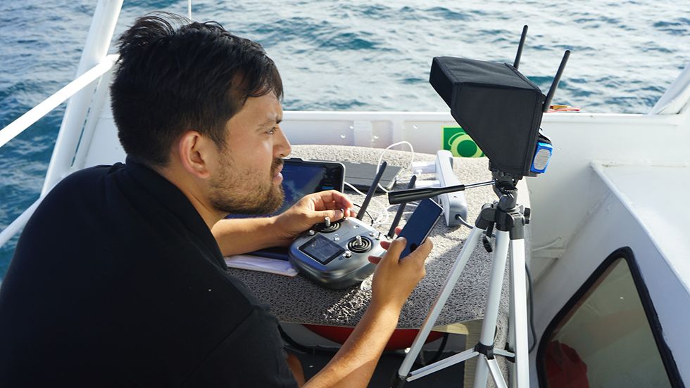 drone pilot island scientist