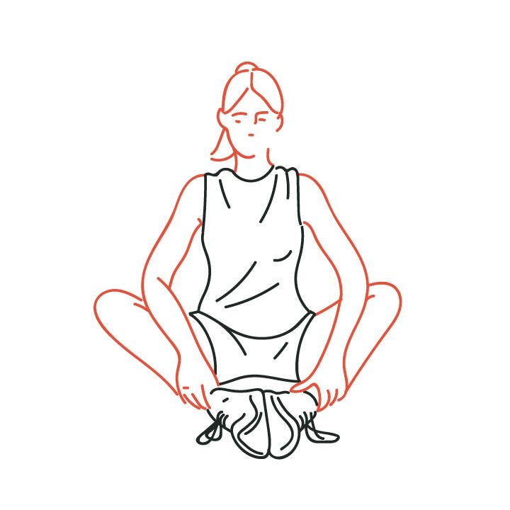 isolated short groin stretch