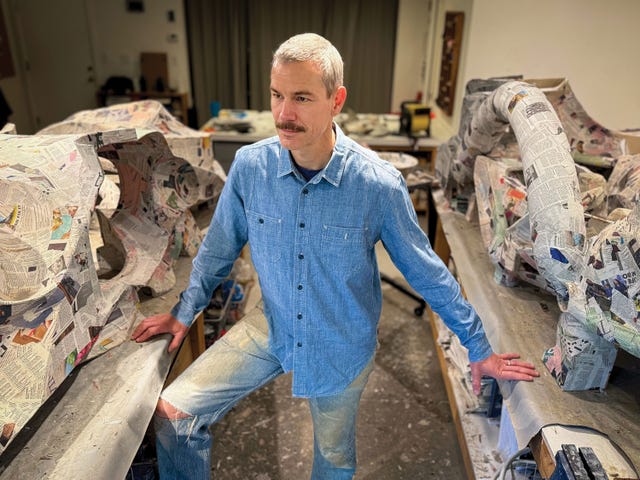 vincent fecteau, san francisco, sculptor, sculpture, papier mache