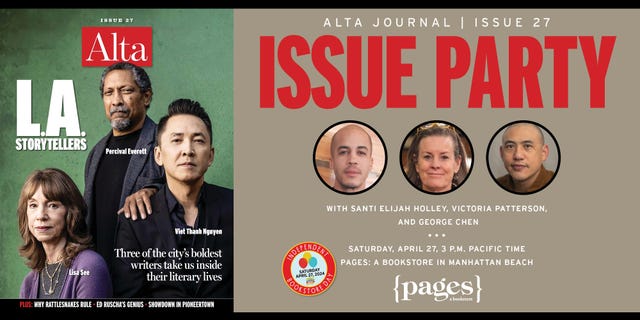 celebrate indie bookstore day with alta journal at pages a bookstore in manhattan beach on april 27 with santi elijah holley, victoria patterson, and george chen